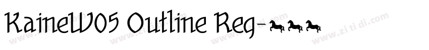 KaineW05 Outline Reg字体转换
